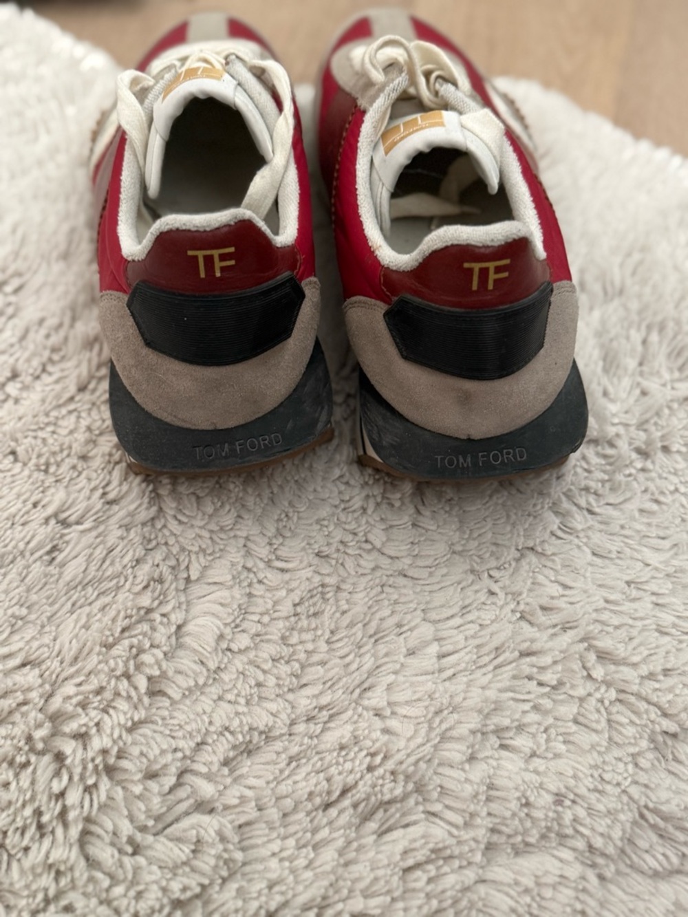 Tom Ford Red and Gray Men's Sneakers - Picture 4 of 4